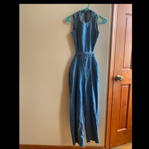 NWT ASOS Denim Jumpsuit with open back